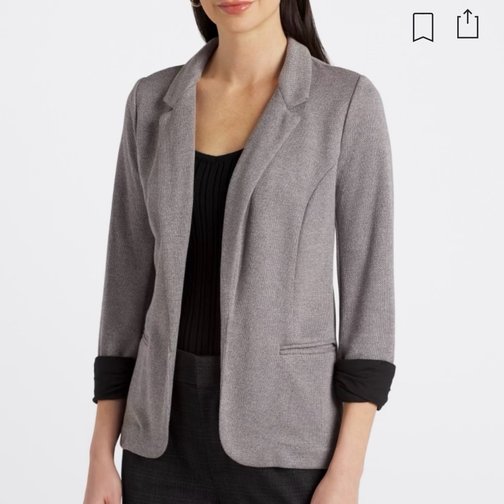 Skies are blue: Asa Knit blazer. Gently used